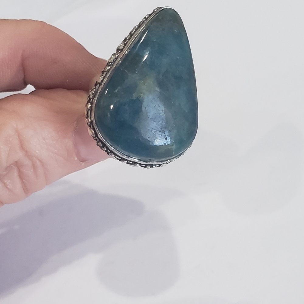 Copper Apatite 925 Stamped Gemstone Ring. New - Never worn - Picture 8 of 12